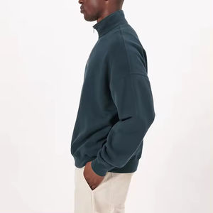 Sweat-shirts en polaire pour hommes à col montant et demi-zip, multicolores, surdimensionnés, en vente en gros, OEM - Product Image 2