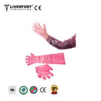 Gants vétérinaires jetables en plastique résistant de 125 cm pour l'insémination artificielle du bétail, taux de grossesse élevé, utilisation animale et agricole