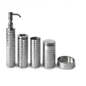 Ensemble de salle de bain en argent martelé, design fantaisie, fait à la main, de la meilleure qualité, perles fantaisie uniques, nouvel ensemble de salle de bain à prix compétitif - Product Image 2