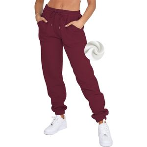 Women's Fleece Lined Sweatpants High Waisted <b>Joggers</b> with Cotton Drawstring <b>Baggy</b> Sweats Pants with Wrinkled Technics 2026 - Product Image 3
