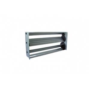 Tecnosystemi - Amortiguador de Calibración HVAC de Acero Galvanizado Industrial para Salida de Conducto Rectangular - Product Image 1