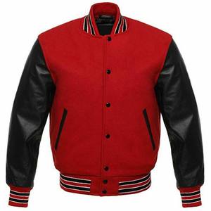 Varsity Vestes Letterman Vestes Turn Down Épaule Baseball Chicago College Veste Pakistan Bas Prix Avec Cuir Véritable - Product Image 1