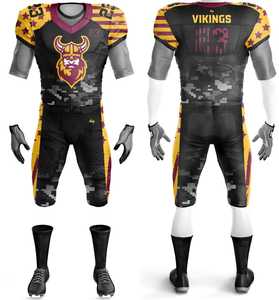 ชุดยูนิฟอร์มฟุตบอลอเมริกันผ้าโพลีเอสเตอร์แบบกำหนดเองพร้อมคุณสมบัติขนาดใหญ่พิเศษระบายอากาศได้ดี100% - Product Image 6