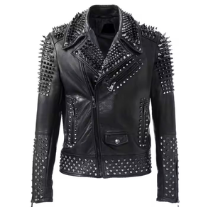 Blouson Bomber Homme Hiver en Cuir PU Vintage Fait Main Coupe Slim Tissu Toile Respirant Col Montant Couleurs Personnalisables Disponibles - Product Image 1