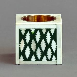 LAMETIERARTZ Encens en bois fait main avec incrustation d'os et de nacre indienne couleur menthe, design personnalisé, spécial Pâques - Product Image 1