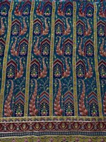 Tissu léger de broderie naturelle en viscose pure avec positionnement de travail imprimé Fantaisie!