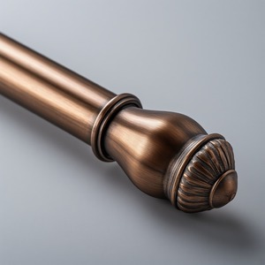 Earth Line Single Aluminum Curtain Pole with Textured Finish Modern Design Durable & Decorative Warmth - Product Image 5
