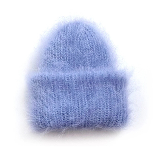 Venta directa de fábrica Gorro de mohair de punto acanalado cálido de invierno Logotipo personalizado Ropa al aire libre Patrón impreso Bordado 3D sólido - Product Image 1