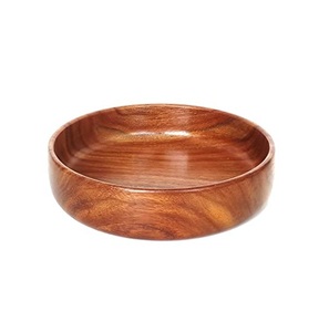Bol à salade en bois de luxe, bol décoratif pour la table à manger, bol portable pour le stockage des fruits, en bois d'acacia pour la table à manger, prix avantageux - Product Image 3