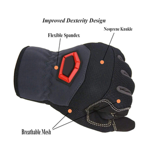 Guantes mecánicos de alta comodidad con interior transpirable, guantes de taller de larga duración que ofrecen una gran resistencia. - Product Image 6