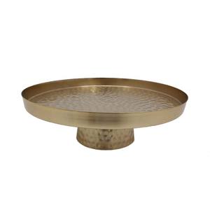 ที่วางเค้กโลหะทรงกลมทำด้วยมือสีทองสำหรับงานวันเกิดงานปาร์ตี้ - Product Image 1