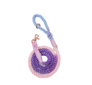 Light Pink Cotton Rope Dog <b>Leash</b>, Blue Dog Walking, Ombre Rope Dog <b>Leash</b> Rope <b>Leash</b> - Ombre Dog <b>Leash</b> - Dog Lead - Product Image 2