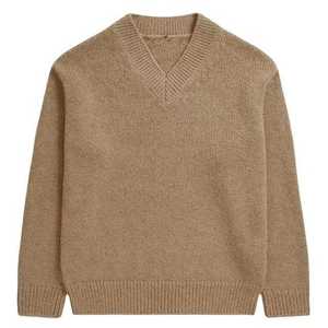 Pulls en maille de haute qualité avec logo personnalisé, hiver, uni, col rond, manches longues, respirant, 100% coton, doublure en laine - Product Image 2