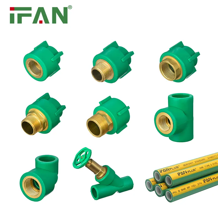 IFANPlus โรงงาน Outlet อุปกรณ์ท่อประปา PPR อุปกรณ์ท่อ PPR สีเขียว อุปกรณ์ท่อพลาสติก PPR