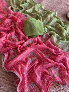 Hiện Đại Độc Quyền <span class=keywords><strong>Viscose</strong></span> Voan <span class=keywords><strong>Saree</strong></span> Bộ Sưu Tập Với Thanh Lịch In Thêu Cho Đảng Mặc Bán Buôn OEM Số Lượng Lớn Tùy Chỉnh Đơn Đặt Hàng - Product Image 4