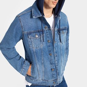 Veste en jean bleu de haute qualité pour homme, idéale pour l'hiver, style streetwear superposé, durable, respirante, séchage rapide, antibactérienne, entièrement boutonnée - Product Image 4