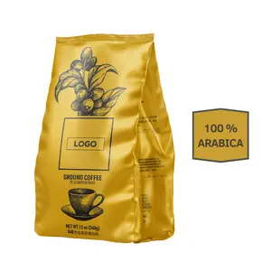 Made in Italy Torrefação processo Private label café moído 340g saco 100% Arábica café moído para horeca