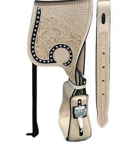 Sillín de carreras occidental inglés de cuero Premium, equipo de equitación de diseñador hecho a mano, duradero, cómodo, producto de alta venta - Product Image 4