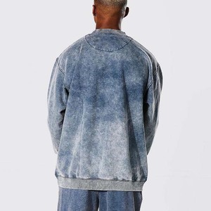 Men's Winter Solid Color Fleece Sweatshirts Embroidered O-Neck Thermal Tops Casual Streetwear Basics Clothing - Product Image 2