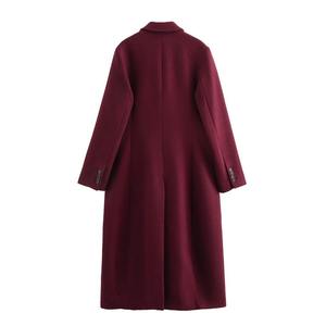 Manteau d'hiver chaud en laine mélangée pour femmes Manteau de mode en laine long au genou pour femmes Designer - Product Image 3