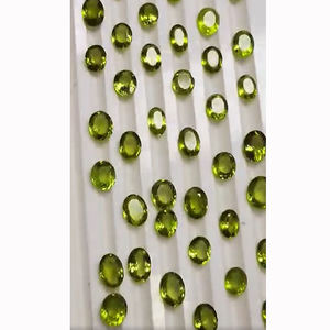 82 piezas de peridoto natural 8mm a 11mm Oval redondo Trillón Faceta 175 Ct Lote Iroc Ventas Crisolito Corte de piedras preciosas sueltas de alta calidad - Product Image 3
