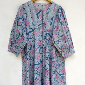 Hot Glamour Summer Resort Wear Robe longue imprimée Casual Impression numérique Taille naturelle Bouton Décoration Prix de gros - Product Image 1