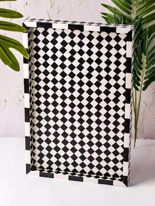 La mejor calidad 2024 MDF Board Bone & Resin Inlay Design, superventas, bandeja de servicio con juego de posavasos, bandeja de servicio antigua hecha a mano - Product Image 6