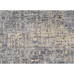 Uvenuti Abstract Pattern Wool & Bamboo Silk Hand Knotted <b>Rug</b> Grey & <b>Black</b> for Home Use-(1502) - Product Image 3