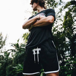 Mujeres con bolsillos cordón personalizado Unisex Power Short hombres verano doble capa pantalones cortos para correr dos piezas señoras - Product Image 2