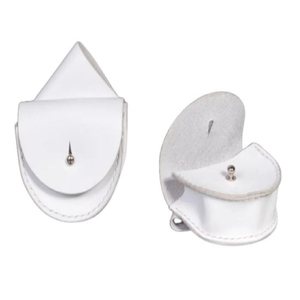 Pochette porte-bonheur en cuir blanc, pendentif pour sac à main, accessoire de sac à main, pochette pour casquette Royal Enfield Percussion - Product Image 1