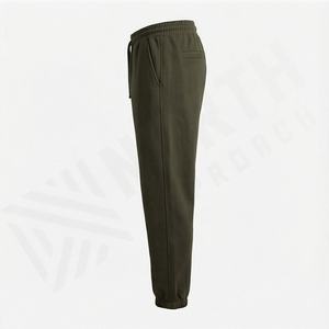 Pantalones Deportivos Personalizados con Puños, 100% Algodón, Felpa Gruesa, Corte Holgado, Estilo Urbano, Cintura Elástica, Bolsillo con Cremallera, OEM - Product Image 3