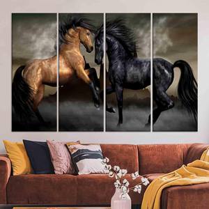 Tableau imprimé sur toile : charme rustique de la ferme pour la décoration de bureau, lot de 4 toiles - Product Image 1