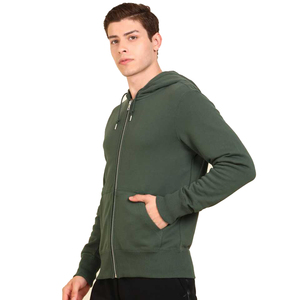 เสื้อฮู้ดผ้าฝ้ายสำหรับเด็กผู้ชายทรงพอดีตัวปกติมีซิป - Product Image 5