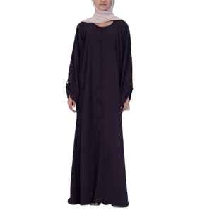 Robe Abaya de Luxe pour Femmes Musulmanes, Broderie Fantaisie, Fleur Noire, Abaya de Bal Modeste de Dubaï, Vente en Gros 2026 - Product Image 1