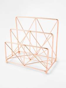 Wrought Iron Letter Mail Sorter Decorative <b>File</b> Storage <b>Organizer</b> Rose Gold Custom Metal Box Style Packing Finishes In Wholesale - Product Image 5