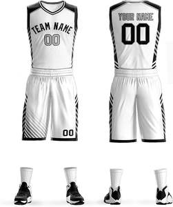 Vente en gros uniformes de basket-ball respirants Bsci personnalisés ensembles de maillots pour hommes en impression par sublimation vêtements de sport pour basketteurs - Product Image 1