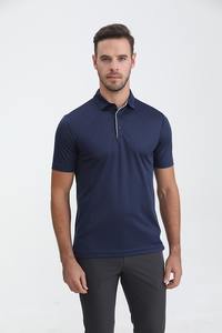 Maillot de golf pour homme de haute qualité, personnalisé et brodé, anti-plis, à manches courtes, pour l'été, décontracté, sportif, uni - Product Image 3