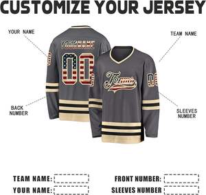 Camisetas de hockey sobre hielo de equipo de diseño personalizado OEM para eventos de clubes escolares-Suministro directo de fábrica 100% poliéster sublimación impresa - Product Image 3