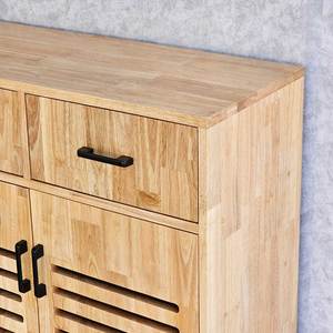 80x35x100cm Minimalist 2-Door Shoe Cabinet Rubber Wood KG68073 Living Room Furniture - Product Image 4