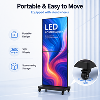 Écran d'affichage numérique portable à LED pour intérieur, idéal pour les magasins de détail, les centres commerciaux et la publicité
