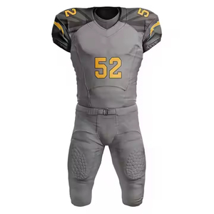 Prix de gros Nom et numéro personnalisés Uniforme de football américain à bas quantité minimale de commande Impression par sublimation Uniforme de football américain - Product Image 4