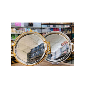 Tabletop Metal Decorative <b>Tray</b> Gold and Silver Home Decor <b>Tray</b> Kitchen Organizer <b>Tea</b> and Coffee Serving <b>Tray</b> - Product Image 6