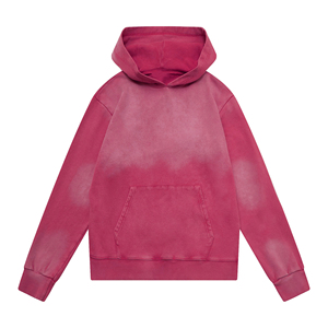 Sweat à Capuche Surdimensionné en Coton Éponge Française avec Logo Brodé Personnalisé pour Hommes Vintage Lavé au Soleil Pull à Capuche - Product Image 1