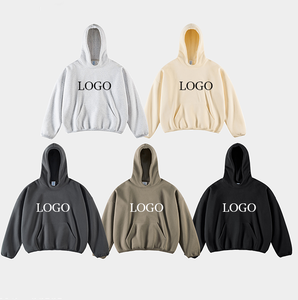 Fabricant de sérigraphie personnalisée de haute qualité vierge 380GSM sweat à capuche en coton biologique surdimensionné en éponge française - Product Image 1