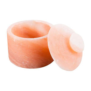 Frasco de Caramelo de Sal Rosa del Himalaya Natural, Frasco Decorativo de Almacenamiento de Piedra de Cristal Hecho a Mano - Product Image 2