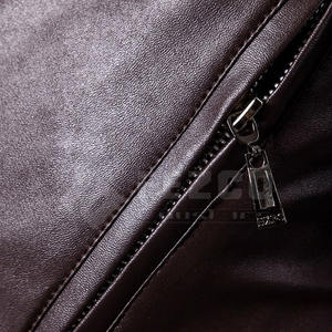 Veste en cuir pour homme de haute qualité avec col montant, tissu en toile imperméable et respirant, design personnalisable - Manches longues pour l'hiver - Product Image 3