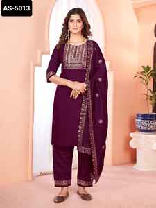 Indian Traditional Wear Pure Viscose Material Heavy Embroidery Work Salwar Kameez <b>Suit</b> <b>for</b> <b>Wedding</b> and Festival Wear <b>Dress</b> - Product Image 5