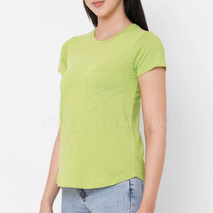 เสื้อยืดผู้หญิงย้อมสีเรียบดีไซน์โลโก้อย่างมืออาชีพ - Product Image 2