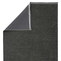 Tapis tissé à la machine en chenille unie gris anthracite Vera, lavable, à poils ras de 7 mm, en mélange doux de polyester et d'acrylique, antidérapant pour sol domestique