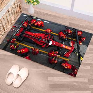 Tapis en chenille Formula 1 Pit Stop : Décoration personnalisée pour chambre de garçon, avec tapis moelleux - Product Image 2